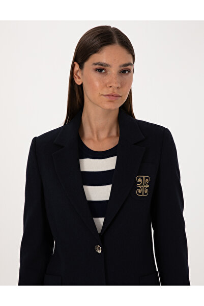 Pierre Cardin Navy Blue Slim Fit Jacket 50310085-Vr033