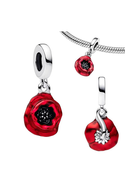 Choice AMC013426 سحر احتفالي من الفضة الإسترلينية عيار 925 على شكل جرس عيد الميلاد وحلوى طروادة وخرز يناسب Br الأصلي