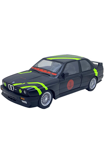 JPT Macheta BMW E30 M3 DTM negru ursulet 1:24 cu sunet, lumini, pornire pe volan, resort