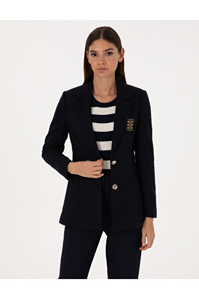 Pierre Cardin Navy Blue Slim Fit Jacket 50310085-Vr033