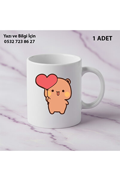 Ceymas Hediyelik كوب ملون بتصميم بوبو دودو يمكن كتابة الاسم والنص عليه، مناسب للعشاق والأزواج، طباعة عالية الجودة