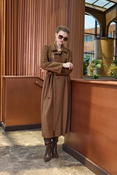 MissWhence Suede Coat 38502 Tan