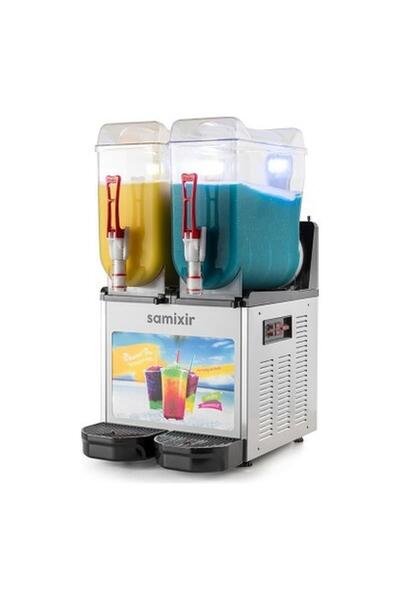 Samixir Twin Allure Çiftli 12+12 Lt Slush Buzlaş Karlamaç Makinesi SLUSH-24-IA