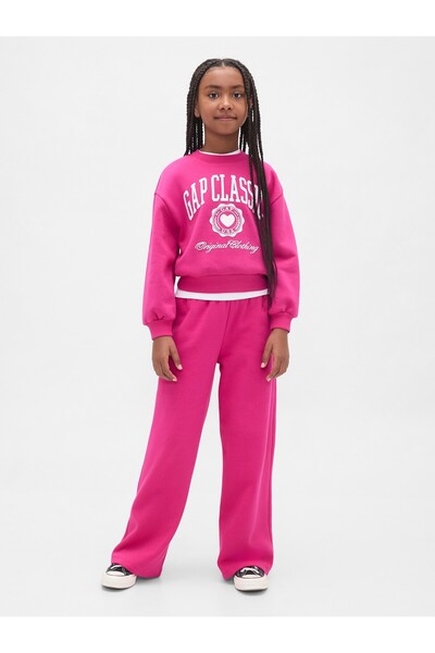 GAP Kız Çocuk Pembe Kız Çocuk | Vintage Soft Baggy Pantolon