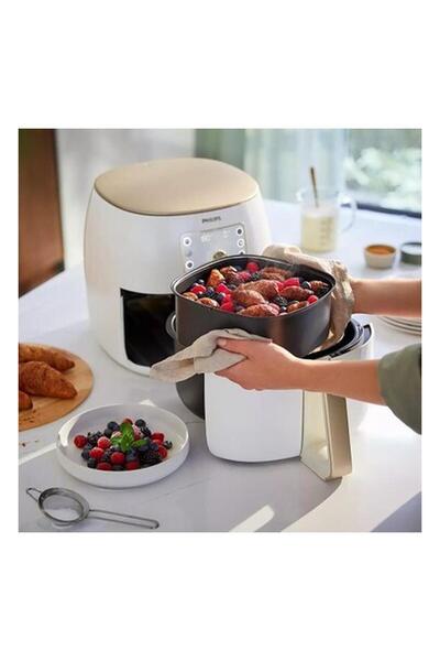 Philips Xxl 7,3 Litre Yüksek Hacim, Twin Turbostar Teknolojili Ultra Premium Airfryer Inci Beyazı -