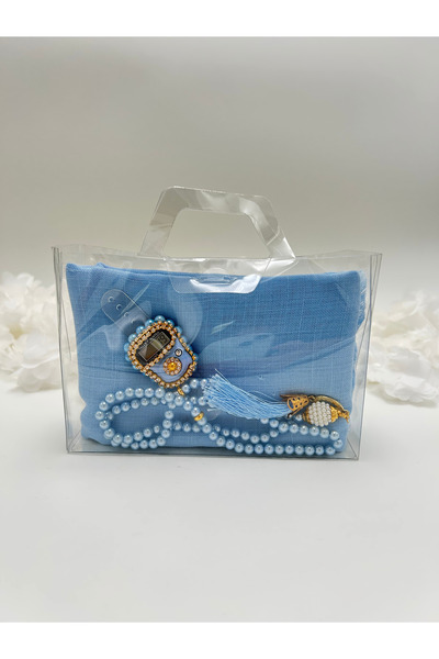 lenagiftworkshop Bebemavi Gift Bag with Flamel Cover, Zikirmatik and Prayer B...
