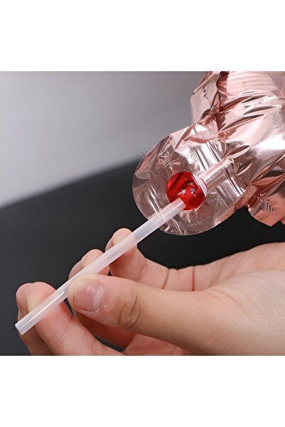 Flippy Foil Balloon Straw — Plastic Inflator Straw 8 cm, Transparent