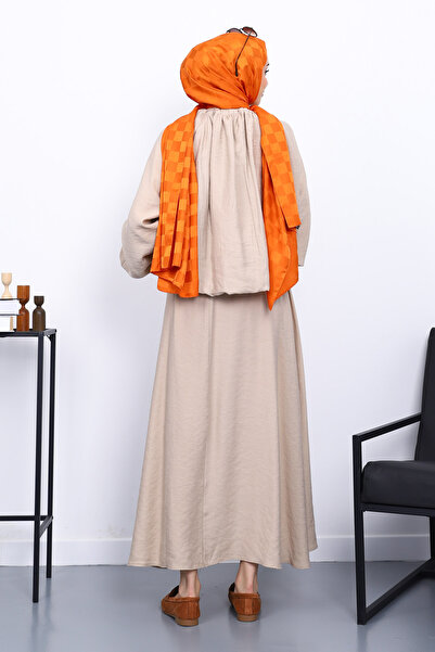 İmajButik Σετ Modal με πέτρινο μπουφάν και φούστα