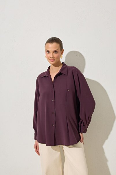 Setre Μακρυμάνικο πουκάμισο με λεπτομέρεια από μπορντό χρώμα