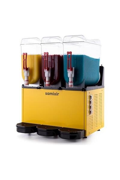 Samixir Triple Üçlü 12+12+12 Lt Slush Buzlaş Karlamaç Makinesi SLUSH-36-Y