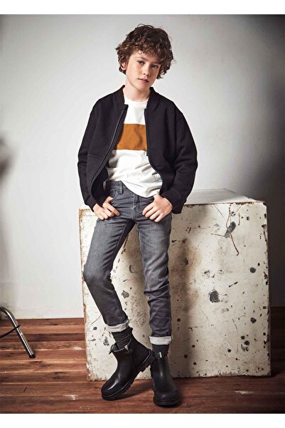 MAYORAL Kışlık Erkek Çocuk Yumuşak Denim Pantolon - Gri