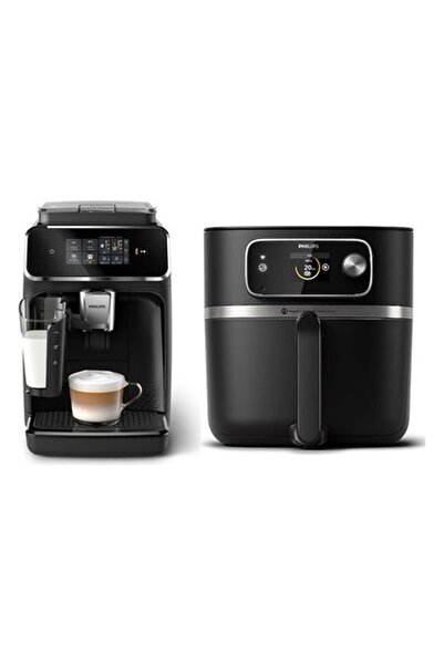 Philips Avantajlı Set 8.3 Lt Airfryer HD9880/90, 2300 Seri Tam Otomatik Espresso Makinesi+Lu