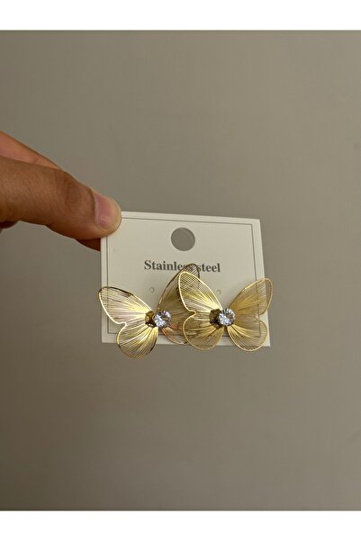 LUXSTONE Gold Butterfly Earrings