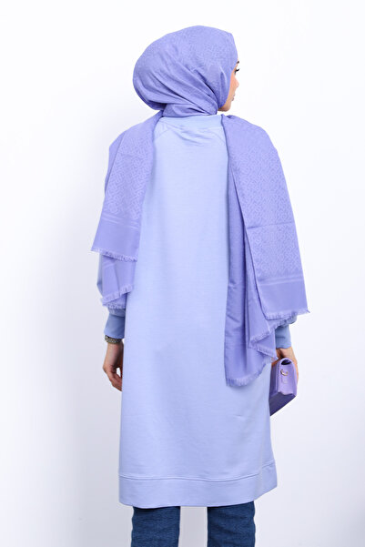İmajButik Lilac Modal Tunic with Slits on the Sides