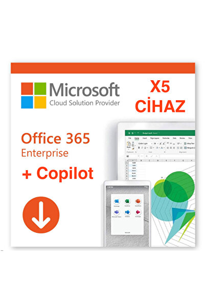 MICROSOFT Office 365 Enterprice 5 Cihaz 1 Yıl +Copilot Dahil ( )