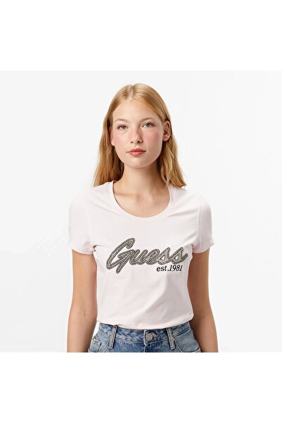 Guess Hot Women's Pink Slim Fit T-Shirt W5Yi16J1314-A60W