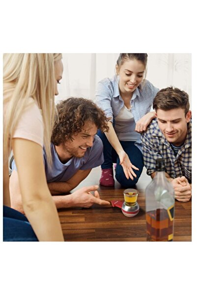 Flippy Drink Spin Flippy Drinking Game, 10.3 x 11.5 cm, Glass Shot Glass, gray