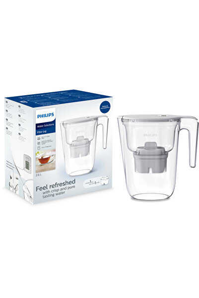 Philips 3,5 Litre, XL, Su Arıtma Sürahisi+Filtre hediyeli, Beyaz