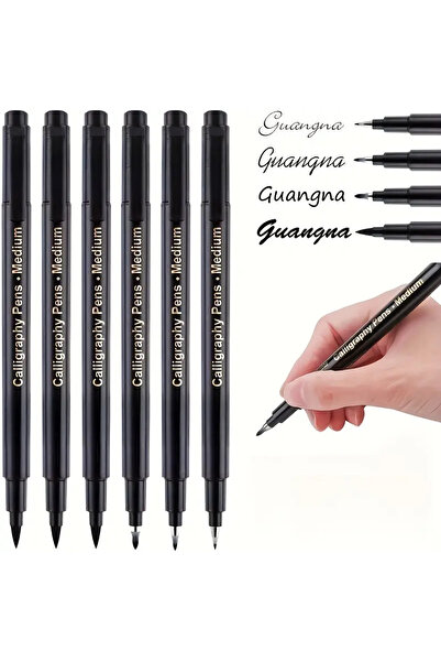 Art Tone مجموعة أقلام الخط العربي المكونة من 6 قطع، مناسبة للرسوم المتحركة وا...