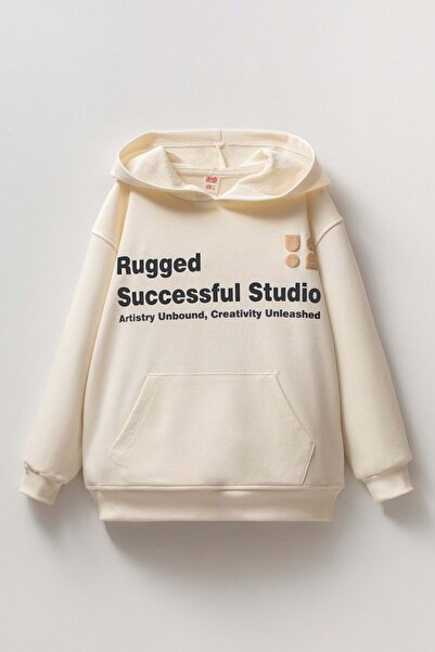 ww waka waka kids store Boy's Hooded Sweatshirt Printed Relaxed Fit