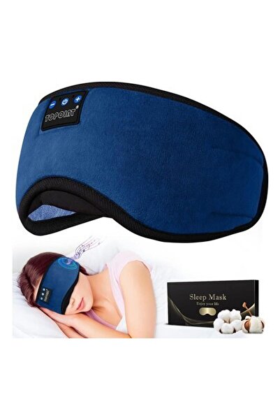 TOPOINT Uyku Kulaklıkları Bluetooth Uyku Maskesi - Lacivert