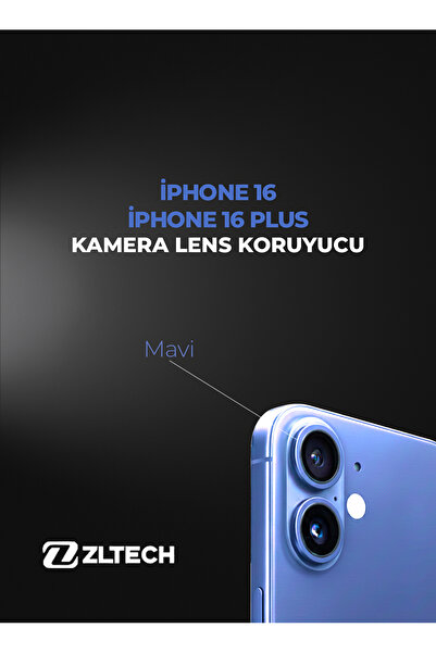 ZLTECH iPhone 16/16Plus Uyumlu Kamera Lens Koruyucu