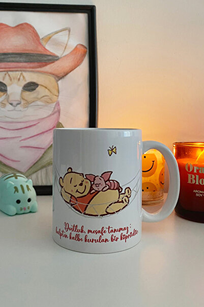 İnci Rüyası Hediyelik Winnie The Pooh & Piglet Dostluk - Arkadaşlık - BFF Kup...