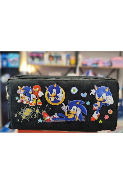 ada çanta kırtasiye Cutie de creion/ geantă cu două compartimente de mare capacitate cu figură Sonic AD22895