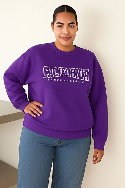 BENROMA سترة رياضية كبيرة الحجم مطبوعة عليها كاليفورنيا للجنسين