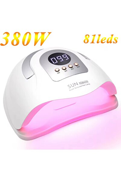 ELLEA NAIL SUN X26 MAX 380 WATT 81 LED KALICI OJE JEL TIRNAK KURUTUCU UV LED ...