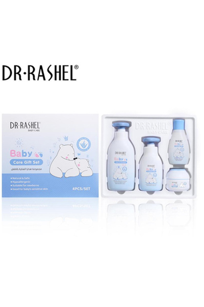 DR.RASHEL مجموعة هدايا العناية بالطفل الجديدة من دكتور راشيل، مكونة من 4 قطع