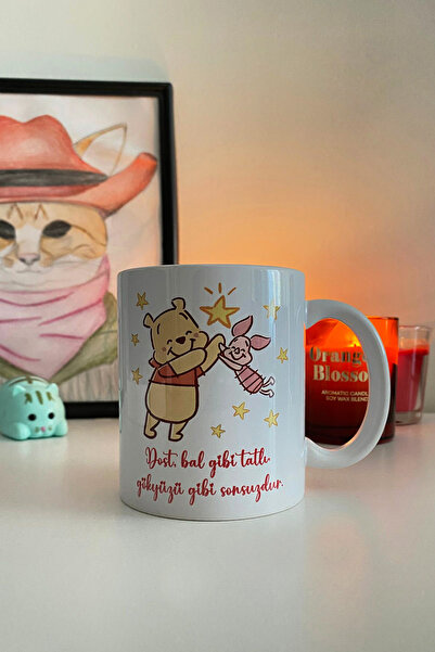 İnci Rüyası Hediyelik Winnie The Pooh & Piglet Dostluk - Arkadaşlık - BFF Kup...