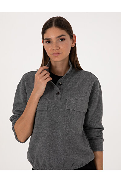 Pierre Cardin Gray Oversize Sweatshirt 50309089-Vr024