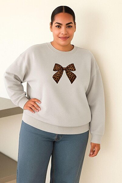 BENROMA SWEATSHIRT UNISEX DE MĂRIME MARE IMPRIMAT CU PANGĂ DE BUMBAC CU 3 FIȘURI