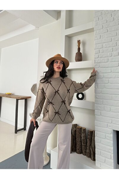 DİMA FASHİON Sweater with Bow Detail