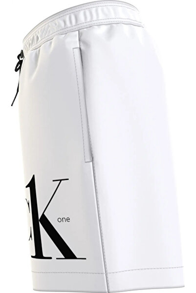 Calvin Klein MEDIUM DRAWSTRING Erkek Beyaz Deniz Şortu