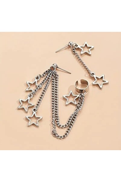 TakıConcept Yıldız Detaylı Kıkırdak Küpe