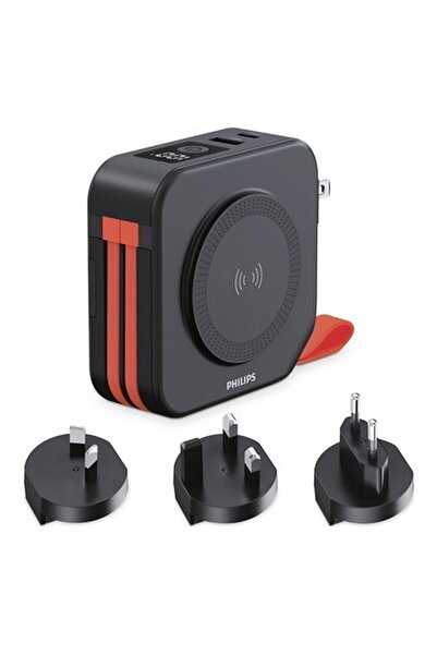 Philips DLP4347CB/00 Çok Fonksiyonlu Standlı 10.000 Mah Dahili Usb-C ve Lightning Kablolu Magsafe Hı