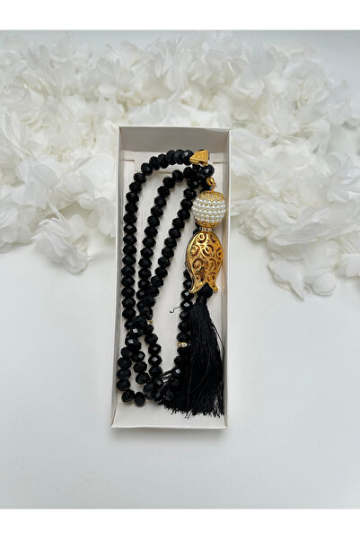 lenagiftworkshop SİYAH Çeyizlik Hediyelik Kutulu Kristal Tesbih ( Hac - Umre ...