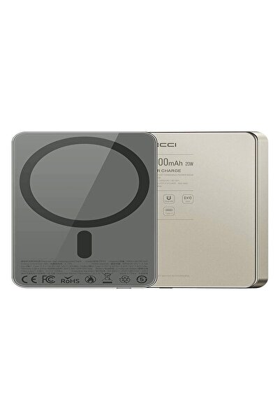 Recci RP26 Pd 20W Ultra Ince Hızlı Şarj Özellikli Wireless Powerbank 15W 1000...