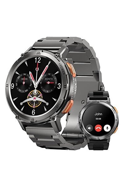 Amaztim Akıllı Saat, 60 Gün Pil Ömrü, Su Geçirmez, Erkekler Için - Gümüş