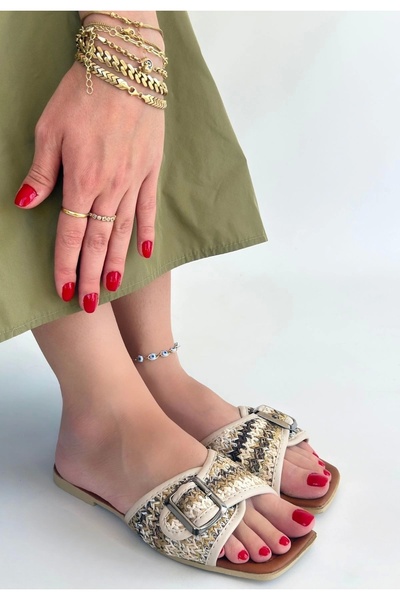 pemmagaza Revin Beige Skin Slippers