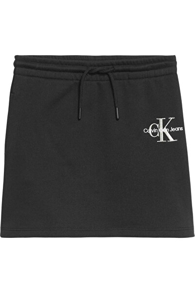 Calvin Klein MONOGRAM OFF PLACED Kadın Siyah Etek