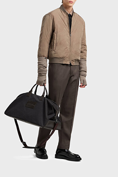 Emporio Armani Jacquard Logo Printed Regular Fit College Collar Double Sided ...