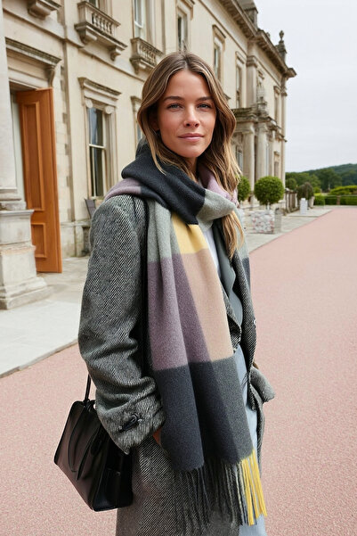 LAGRANZE Σάλι με χρωματιστή εμφάνιση κασμίρι υψηλής ποιότητας