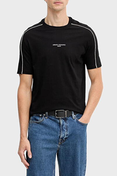 Armani Exchange Με λογότυπο Cotton Regular Fit T-shirt με λαιμόκοψη Ανδρικό T SHIRT XM001360 AF10358 UC00