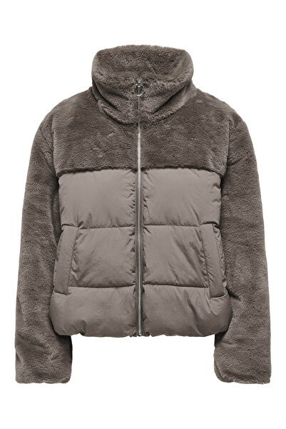 ONLY Onlwanja Fur Puffer Mıx Jacket Kahverengi Kadın Mont 15292945