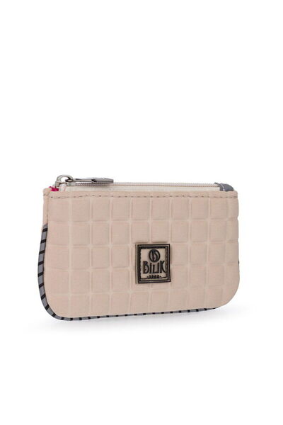 Bilik Deri Scuba Bozuk Paralık Beige Women's Wallet Zi̇p