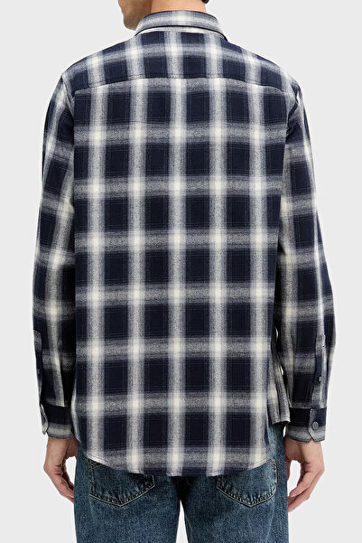 Armani Exchange Cotton Regular Fit Button-Down Collar Plaid Shirt Men's Shirt Xm001149 Af16626 Fb004