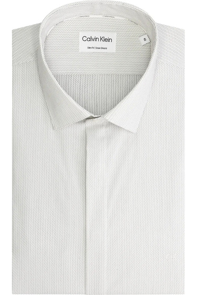 Calvin Klein STAIN SHIELD DOT SLI Erkek Beyaz Gömlek